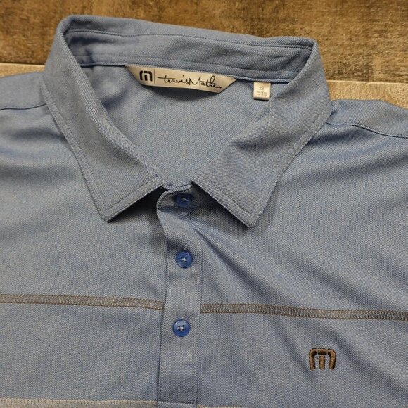 Travis Mathew golf polo chest stripe men's XXL blue - Picture 2 of 12